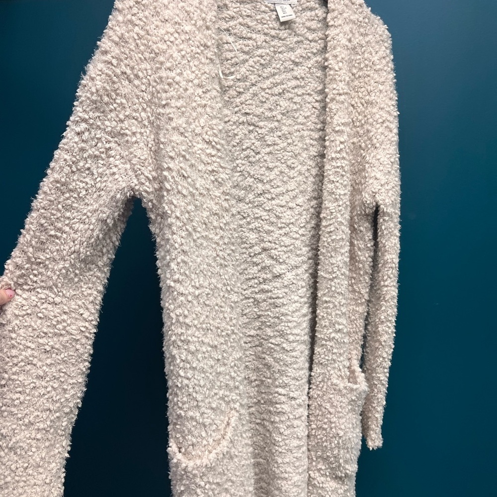 Rachel Zoe Cream Textured Cardigan